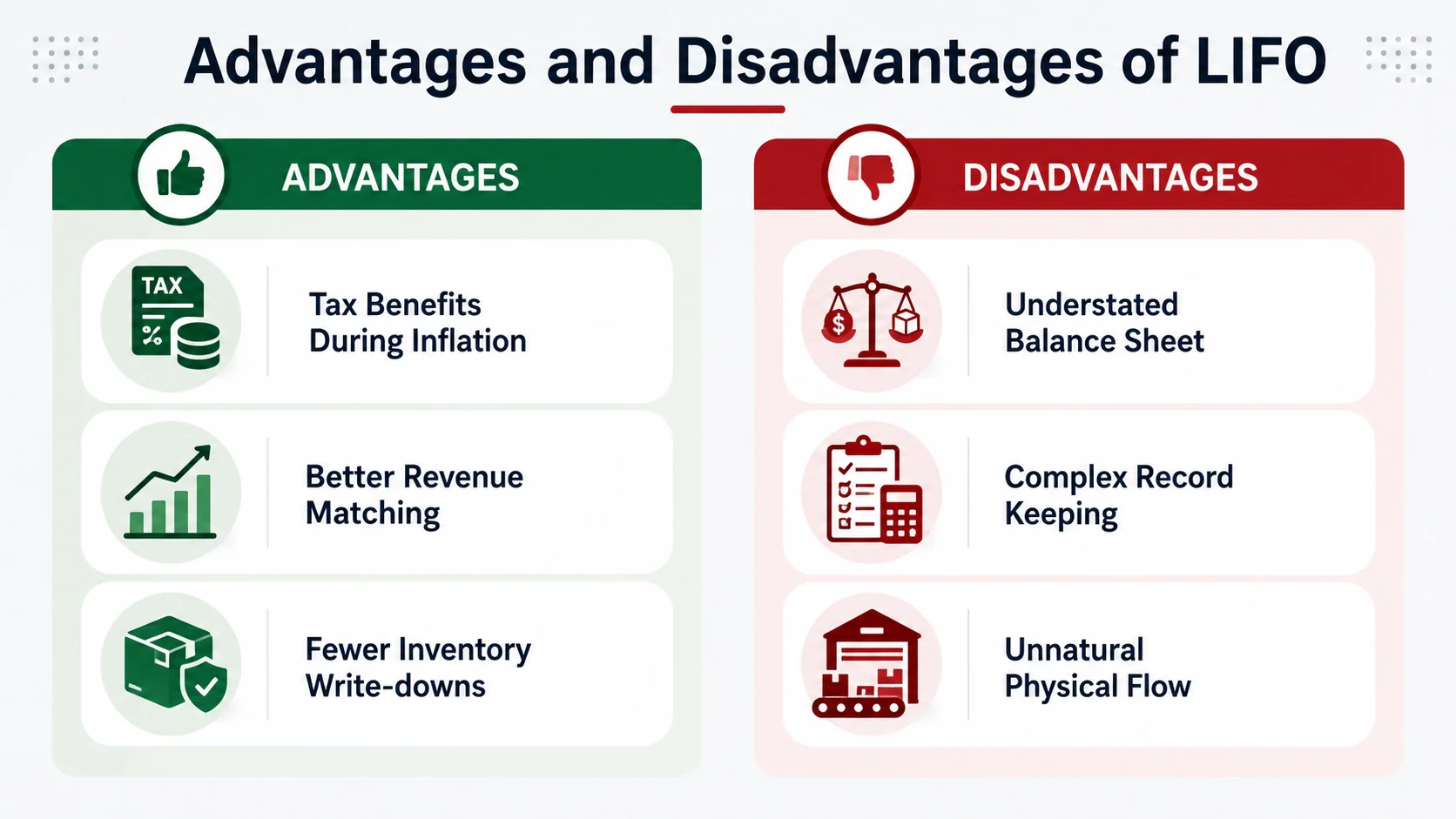 advantages and disadvantages of lifo