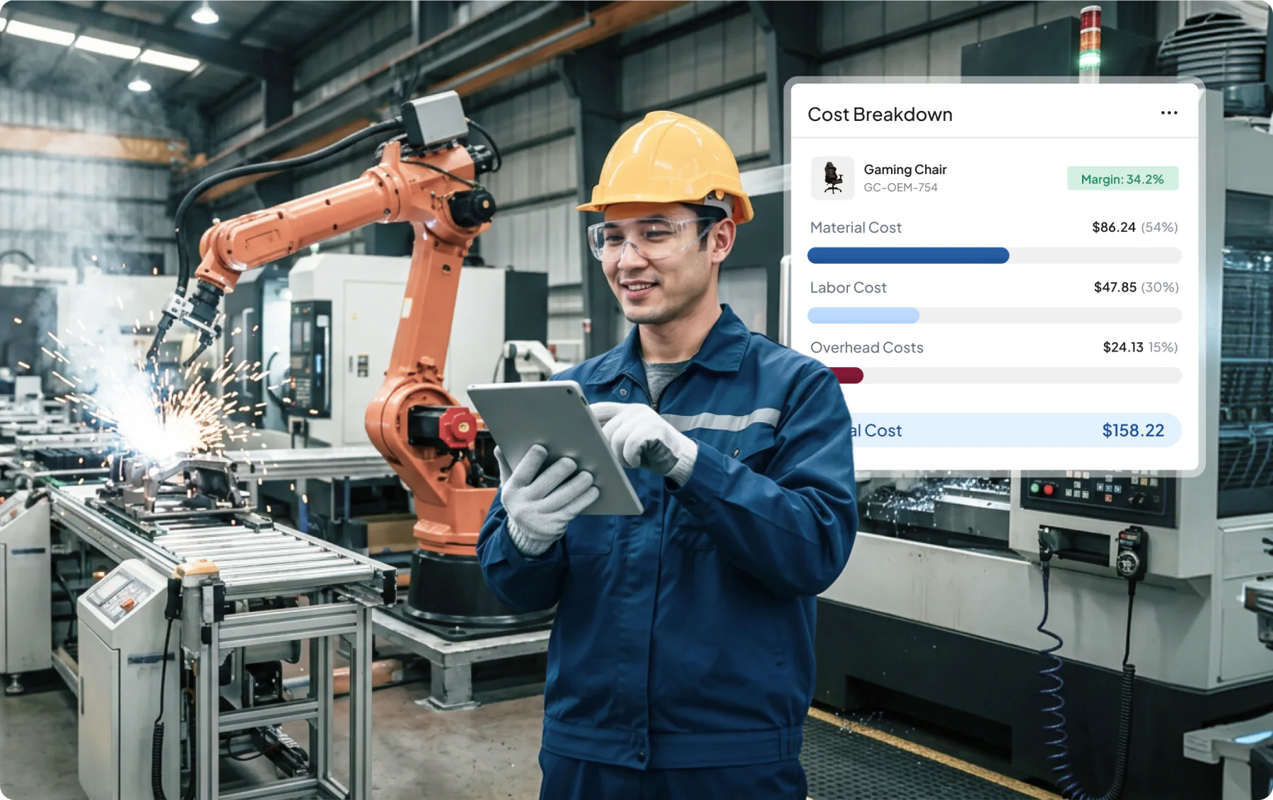 manufacture management module HashMicro for Product Costing