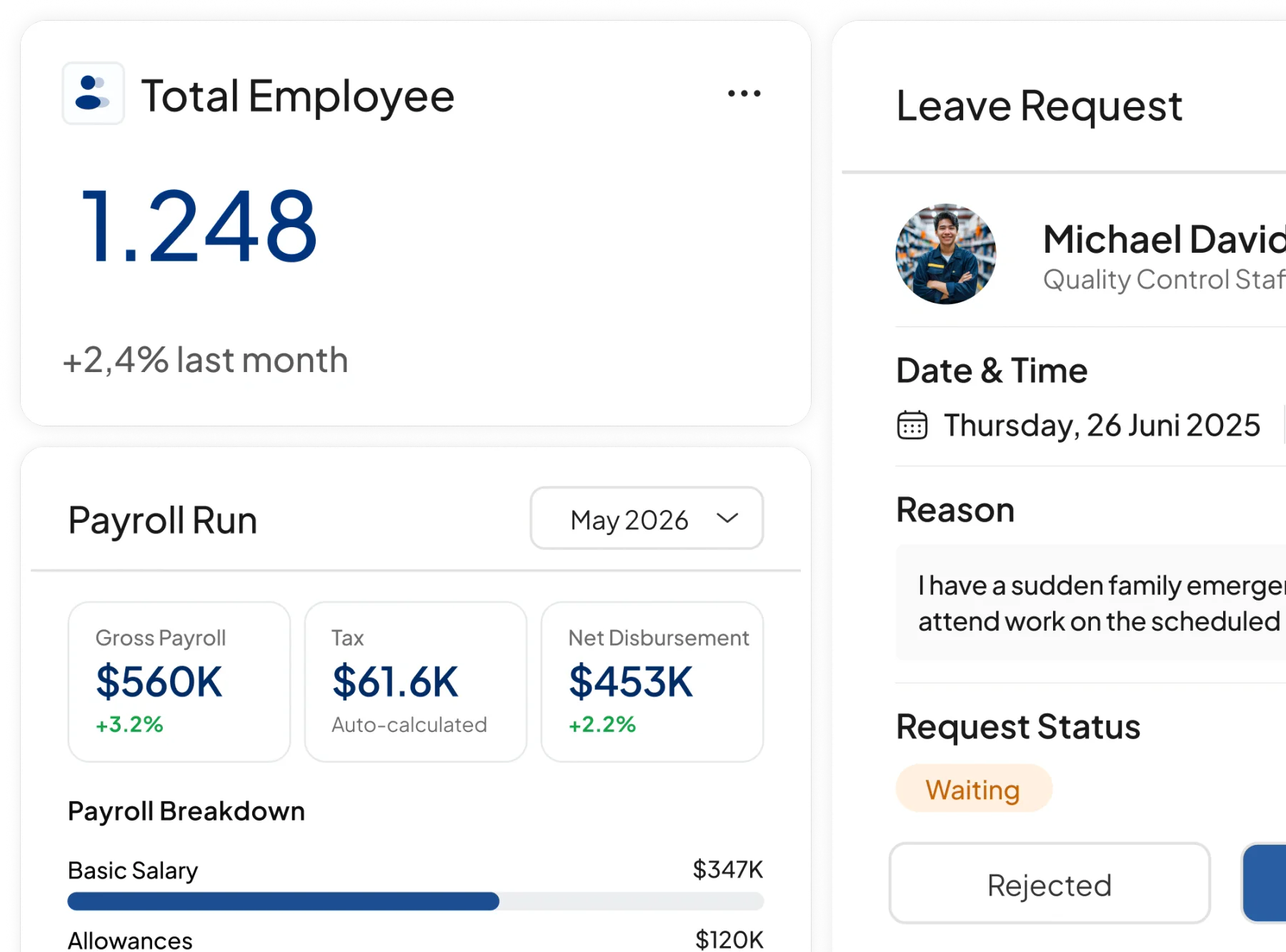 hr essential software interface HashMicro
