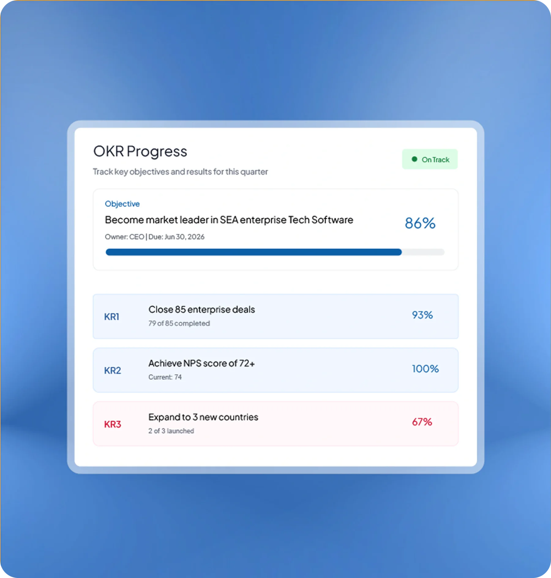 hr talent software feature page HashMicro for Goal & Objective Management