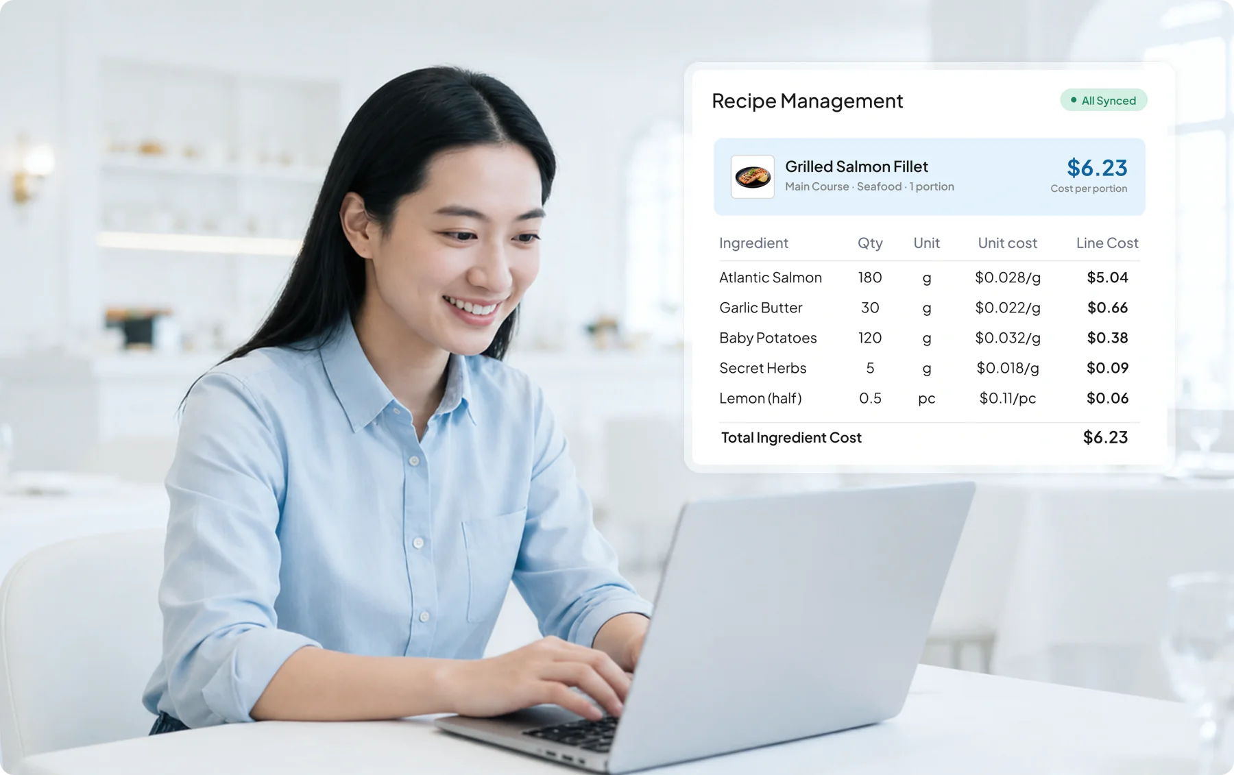 pos f&b management module HashMicro for Recipe Management
