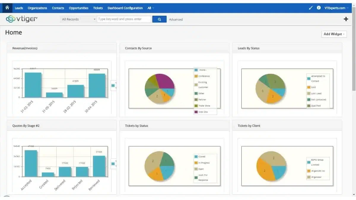 vtiger lead management system