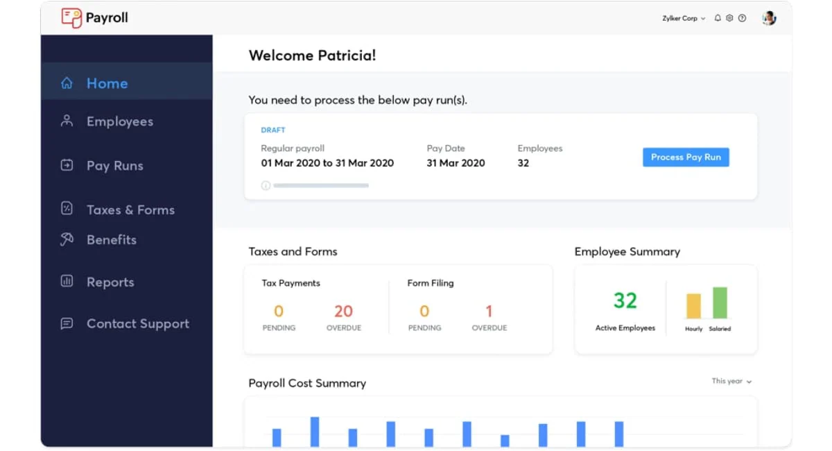 Zoho payroll system malaysia