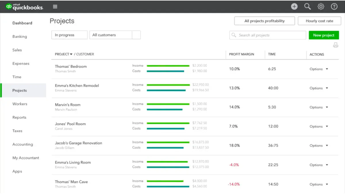 quickbooks accounting software for construction