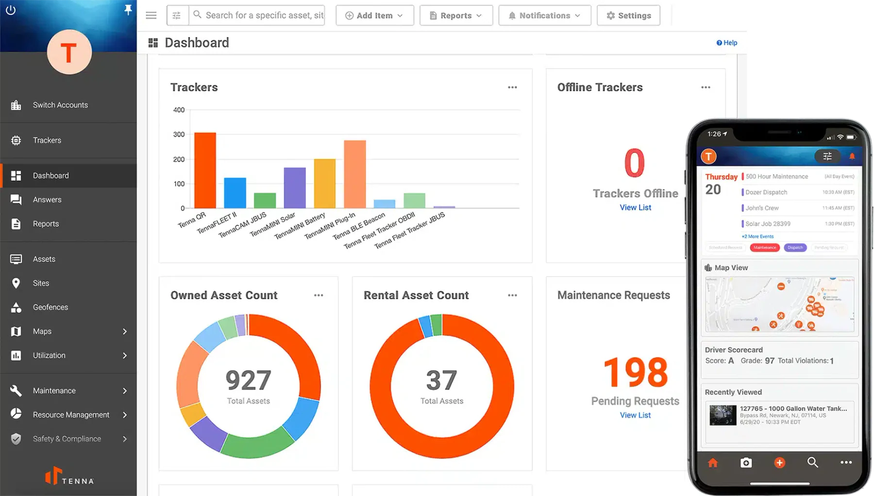 tenna asset management software for construction
