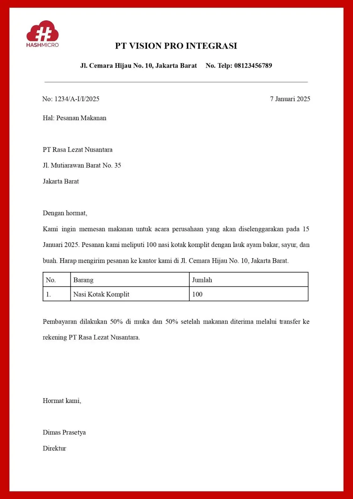 TEMPLATE SURAT PERINGATAN 1