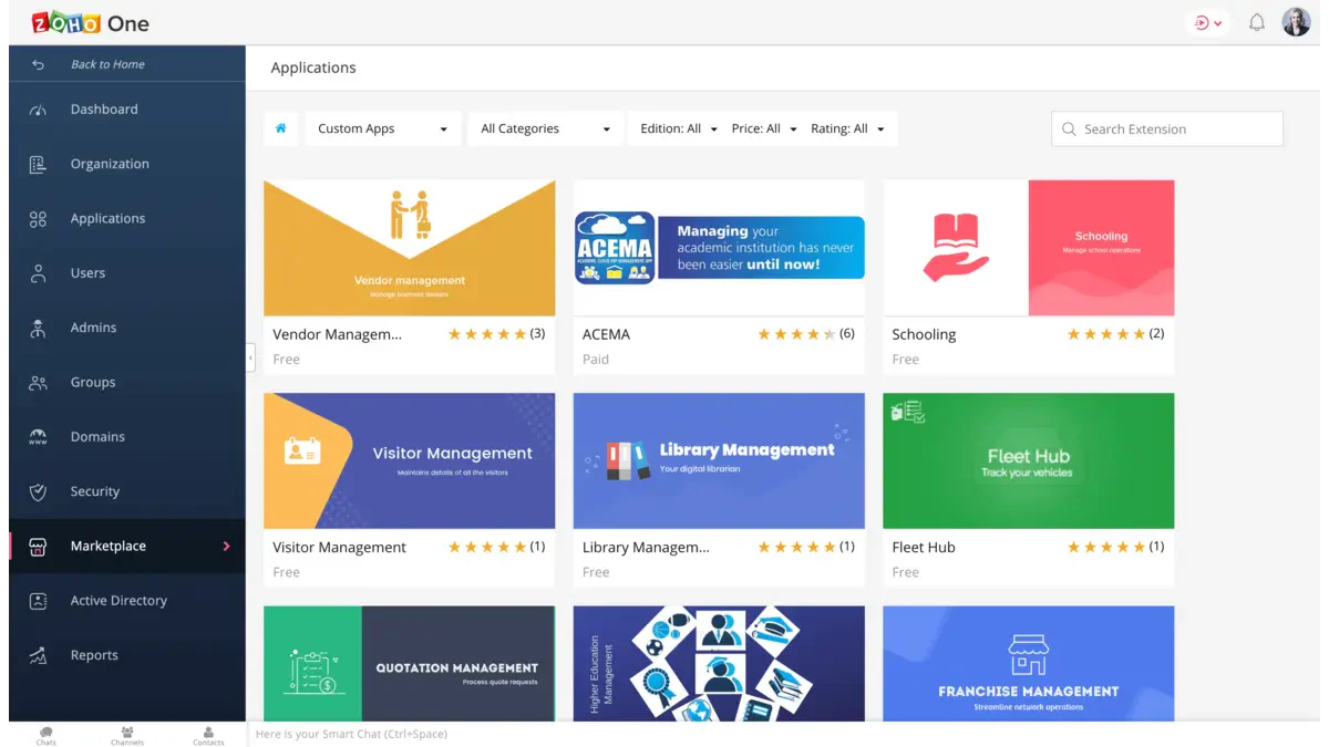 alternatives to odoo zoho one