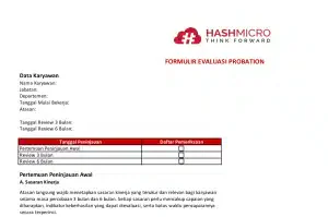 Formulir Evaluasi Probation HashMicro