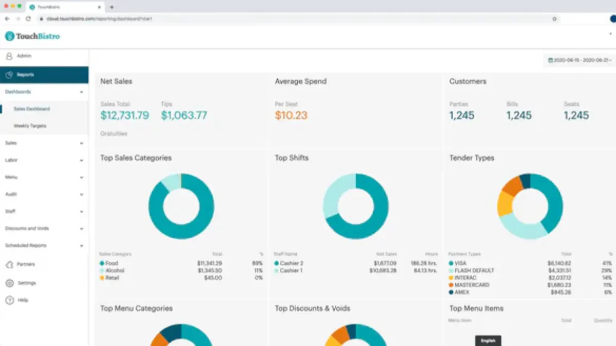 TouchBistro restaurant management software