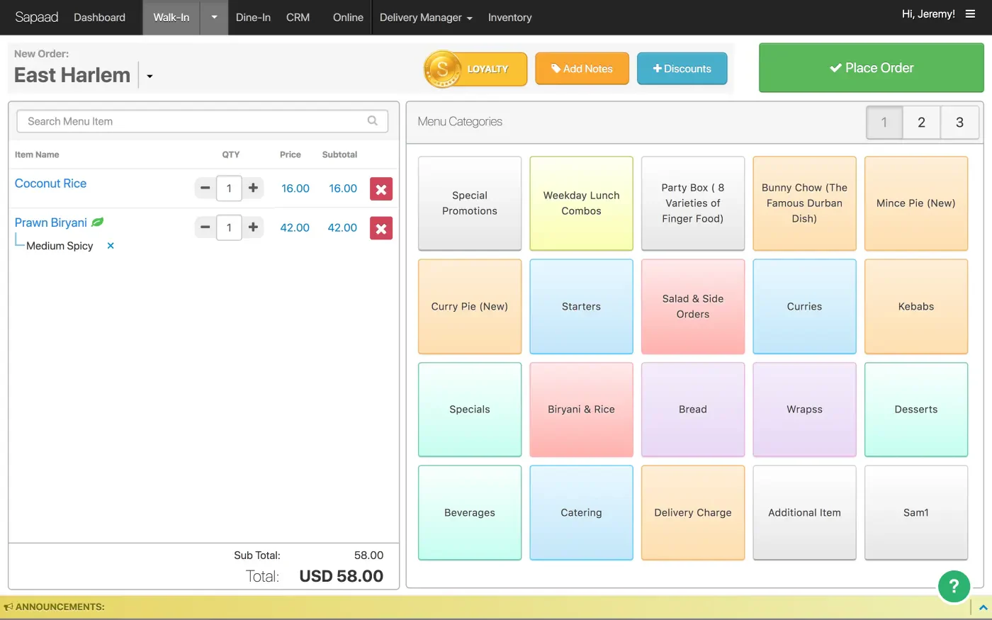Sapaad Restaurant Billing Software