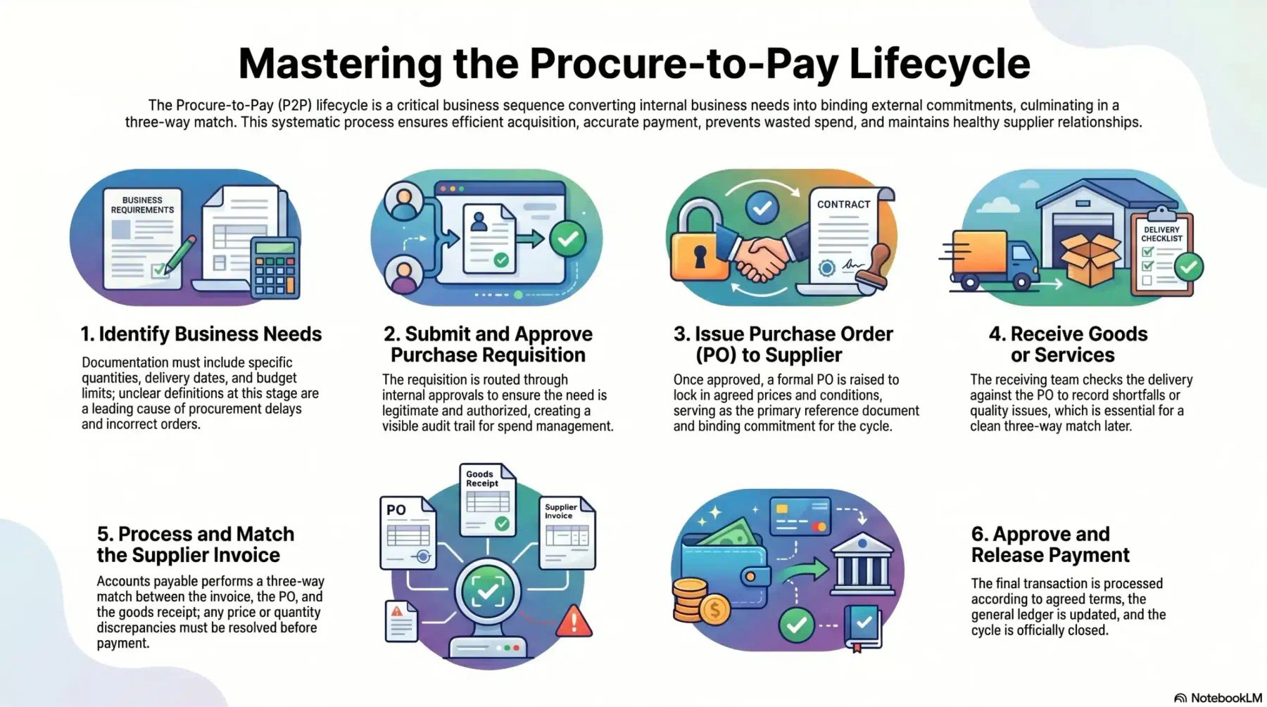 Procure-to-pay lifecycle diagram