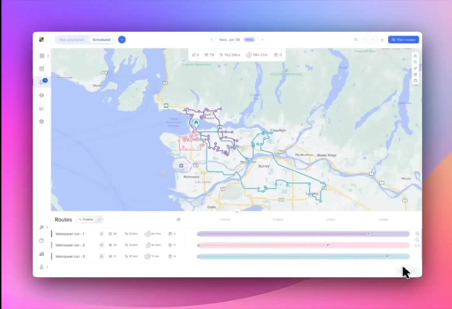 routific dashboard