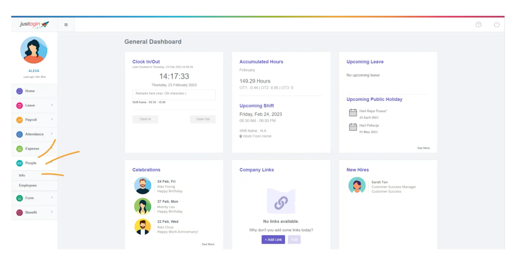 JustLogin HR Software
