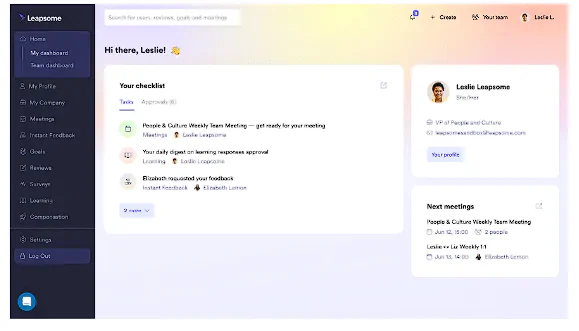 performance management software leapsome