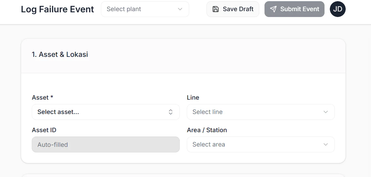 dashboard tentang mean time between failure log