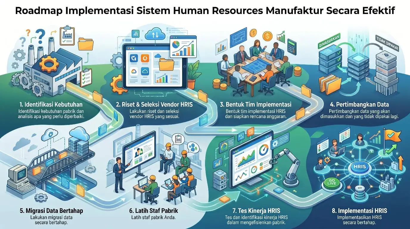 Langkah implementasi HRIS manufaktur