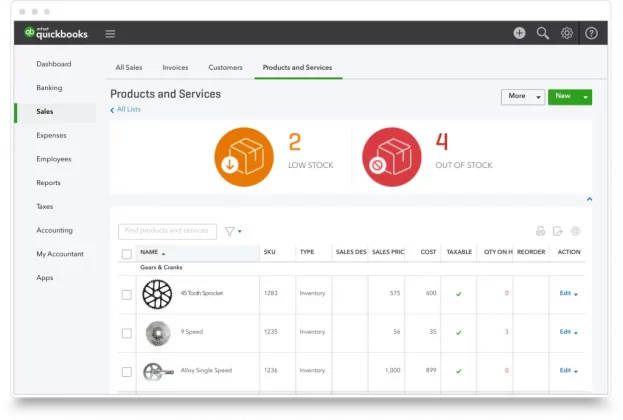 Quickbooks cloud-based inventory management system