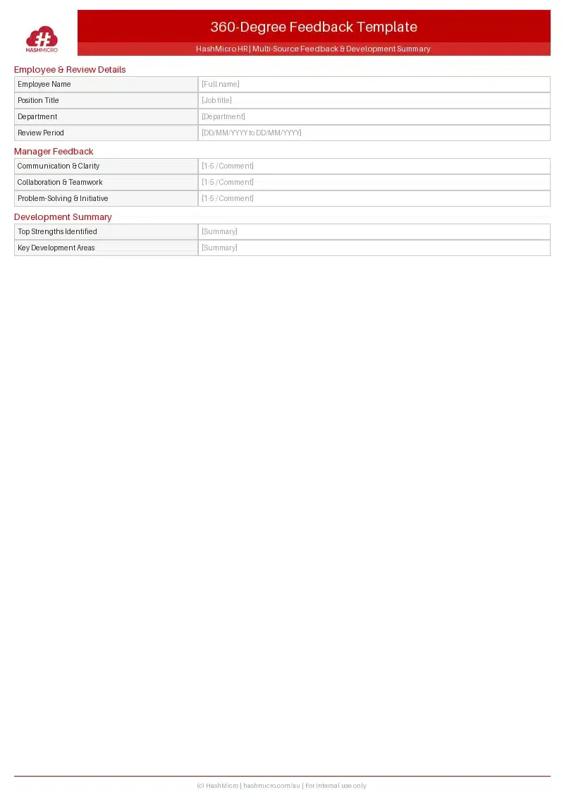 360-degree feedback template