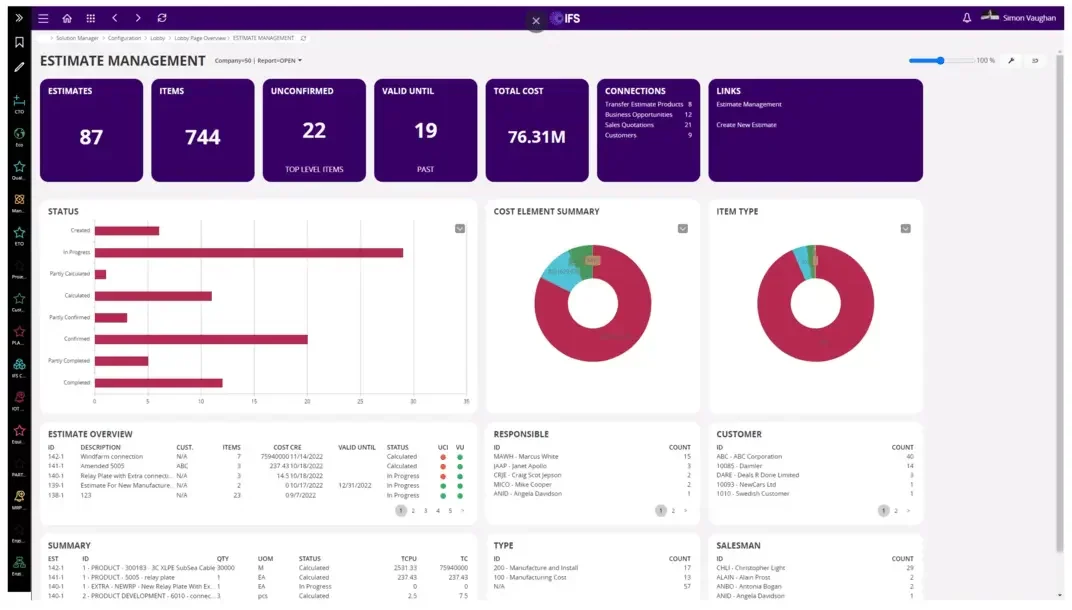 IFS Manufacturing Software