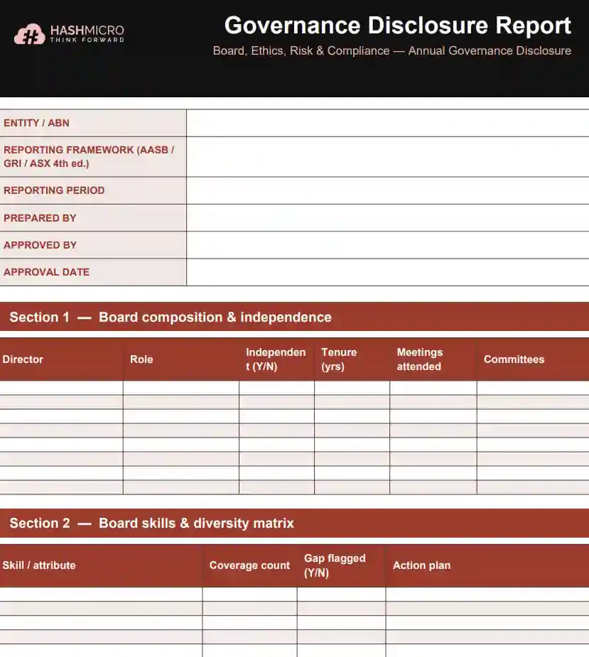 EOFY Financial Analysis Report Template