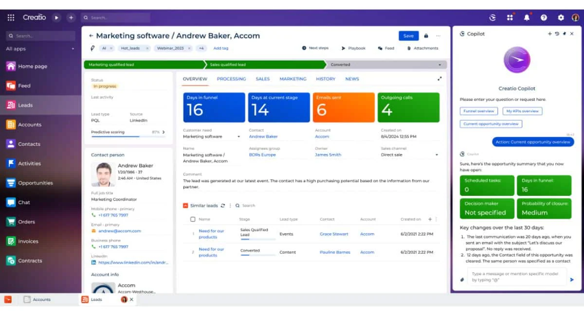 Creatio Business Process Management Software 