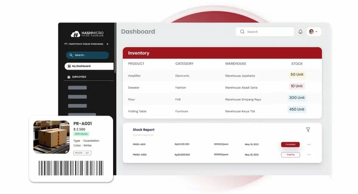 hashmicro inventory management system