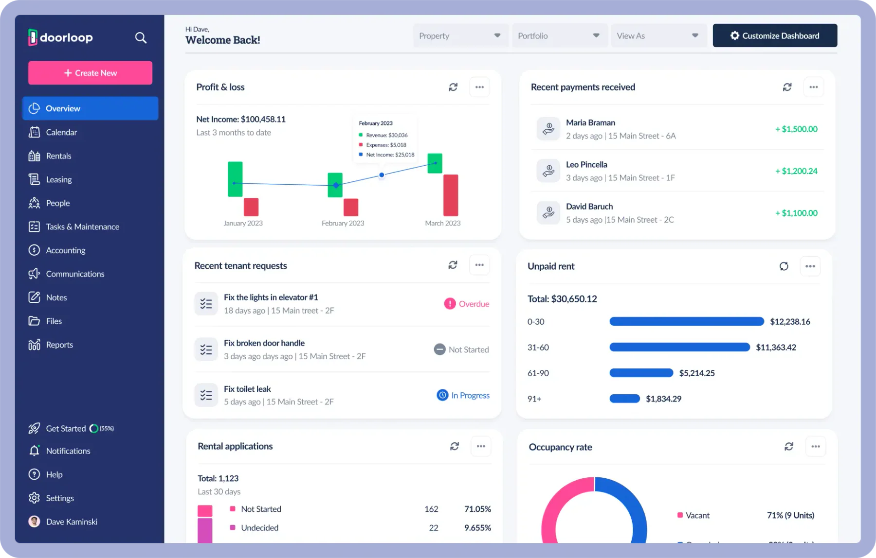 Doorloop real estate management software
