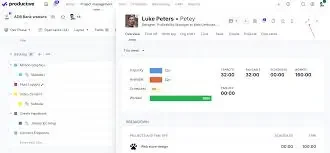 Productive professional services software dashboard