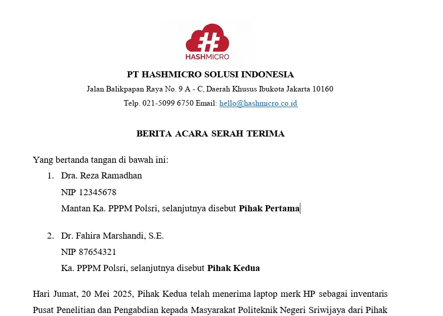 Contoh-Surat-Serah-Terima-Barang-Inventaris-Kantor-Lembaga-Non-Resmi