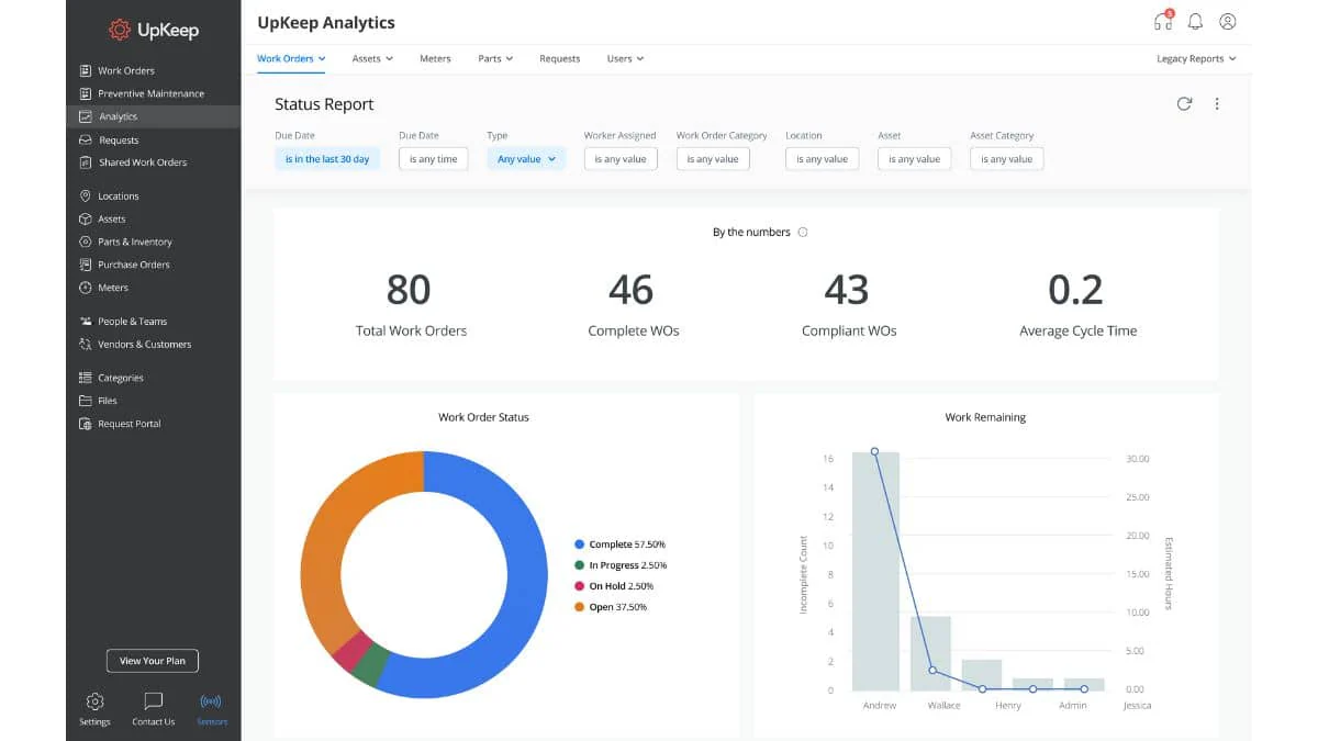 Equipment Maintenance Tracking Software UpKeep