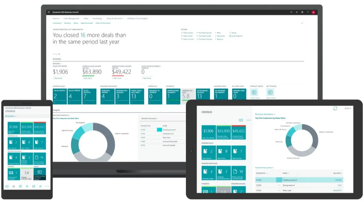 Dynamics 365 manufacturing software system