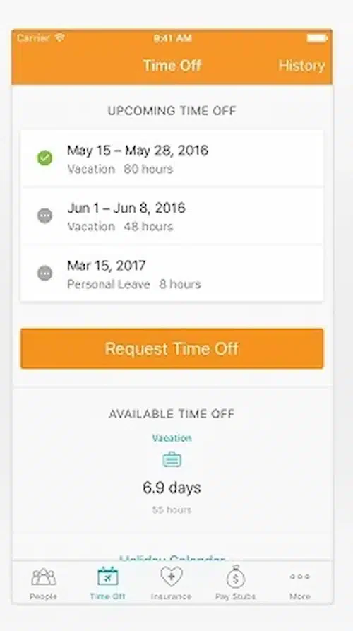 fitur time off zenefits