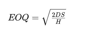 EOQ formula