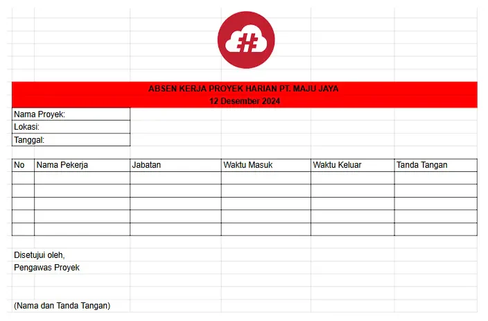 Template Absen Kerja Proyek