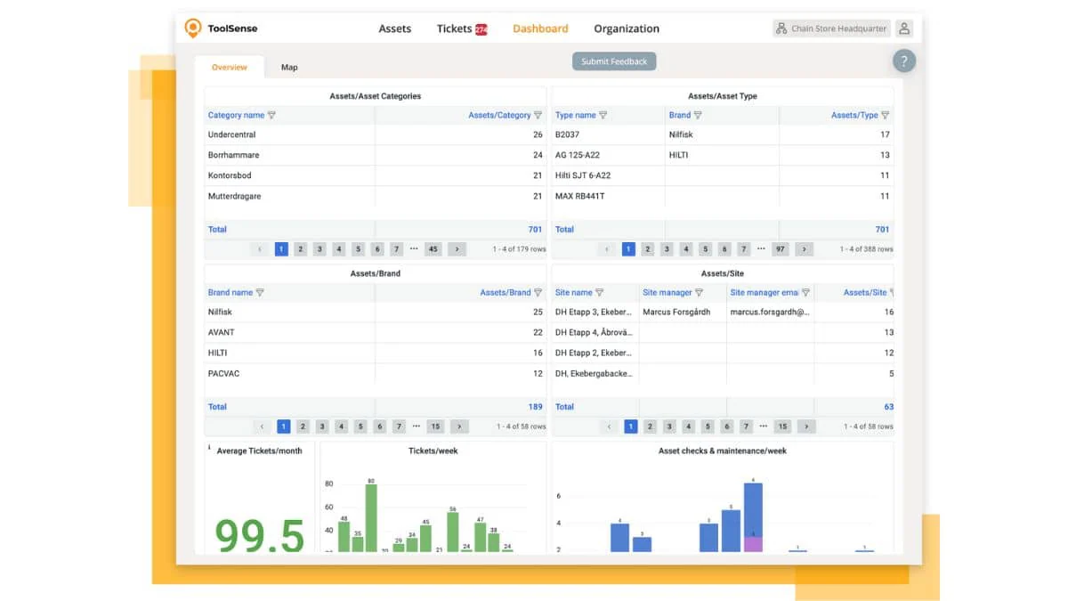 ToolSense manufacturing asset management software