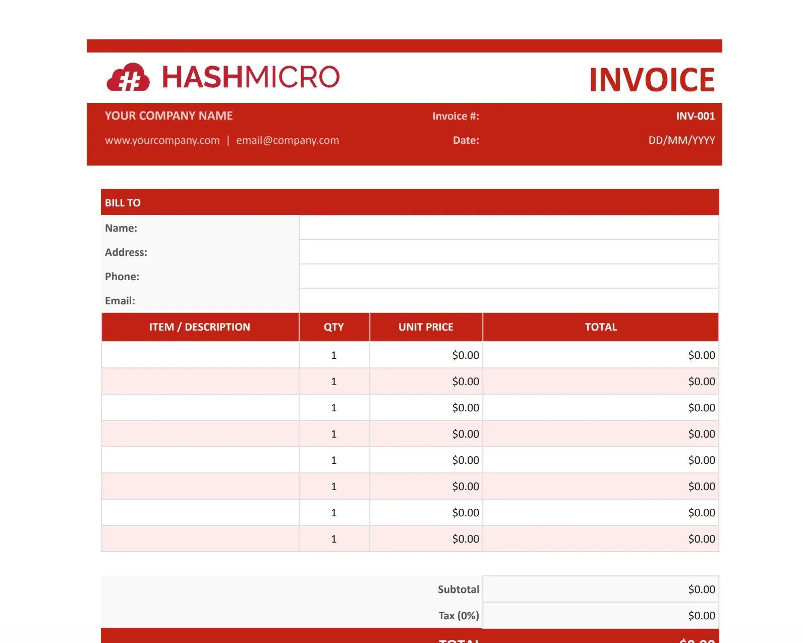 Simple Invoice Template