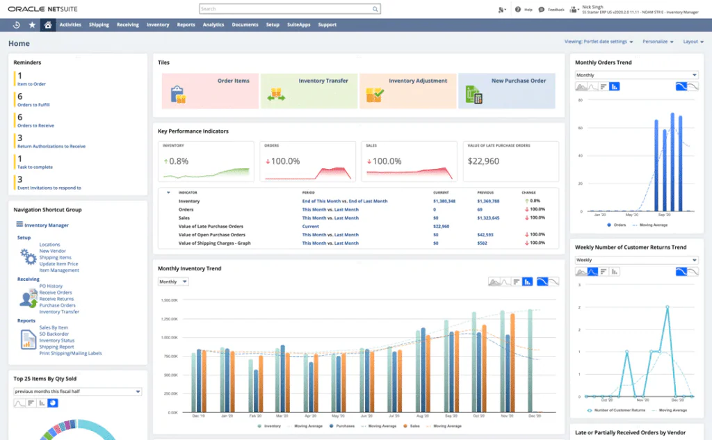 NetSuite inventory management system