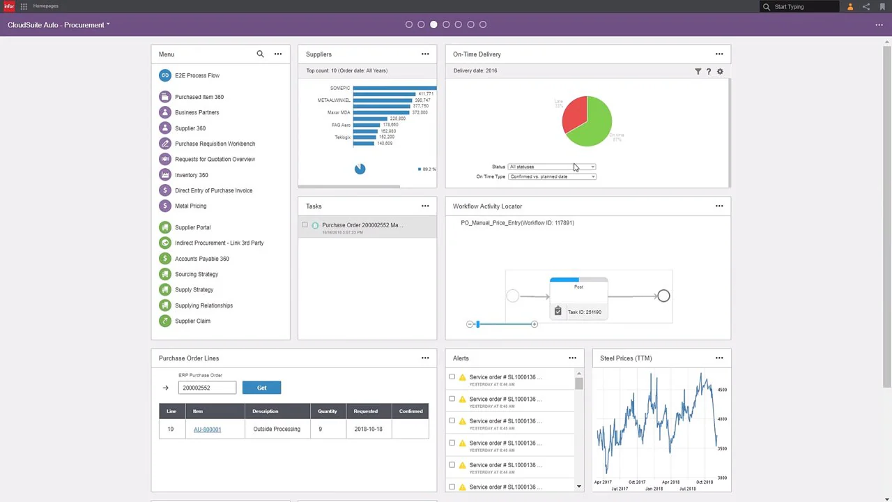 infor ln erp trading software