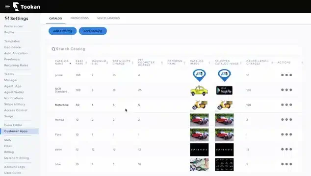 tookan dashboard