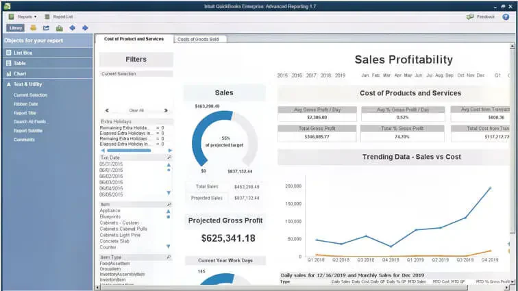 quickbooks construction accounting system