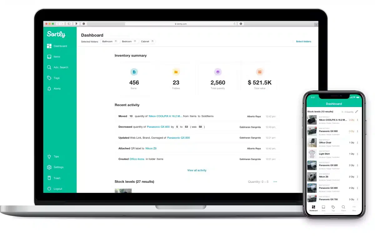 sortly asset management software for construction in malaysia