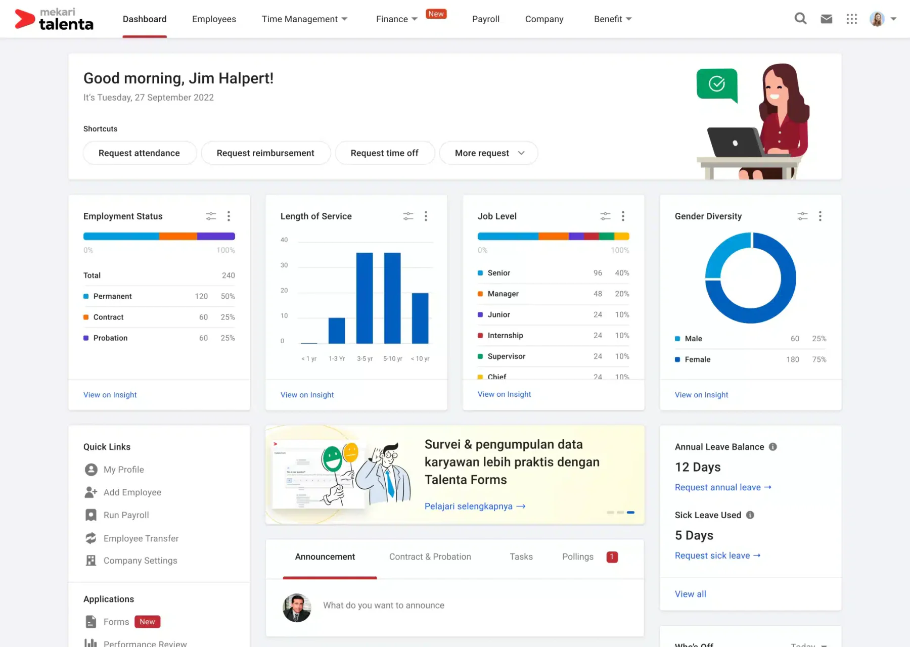 aplikasi data karyawan mekari talenta