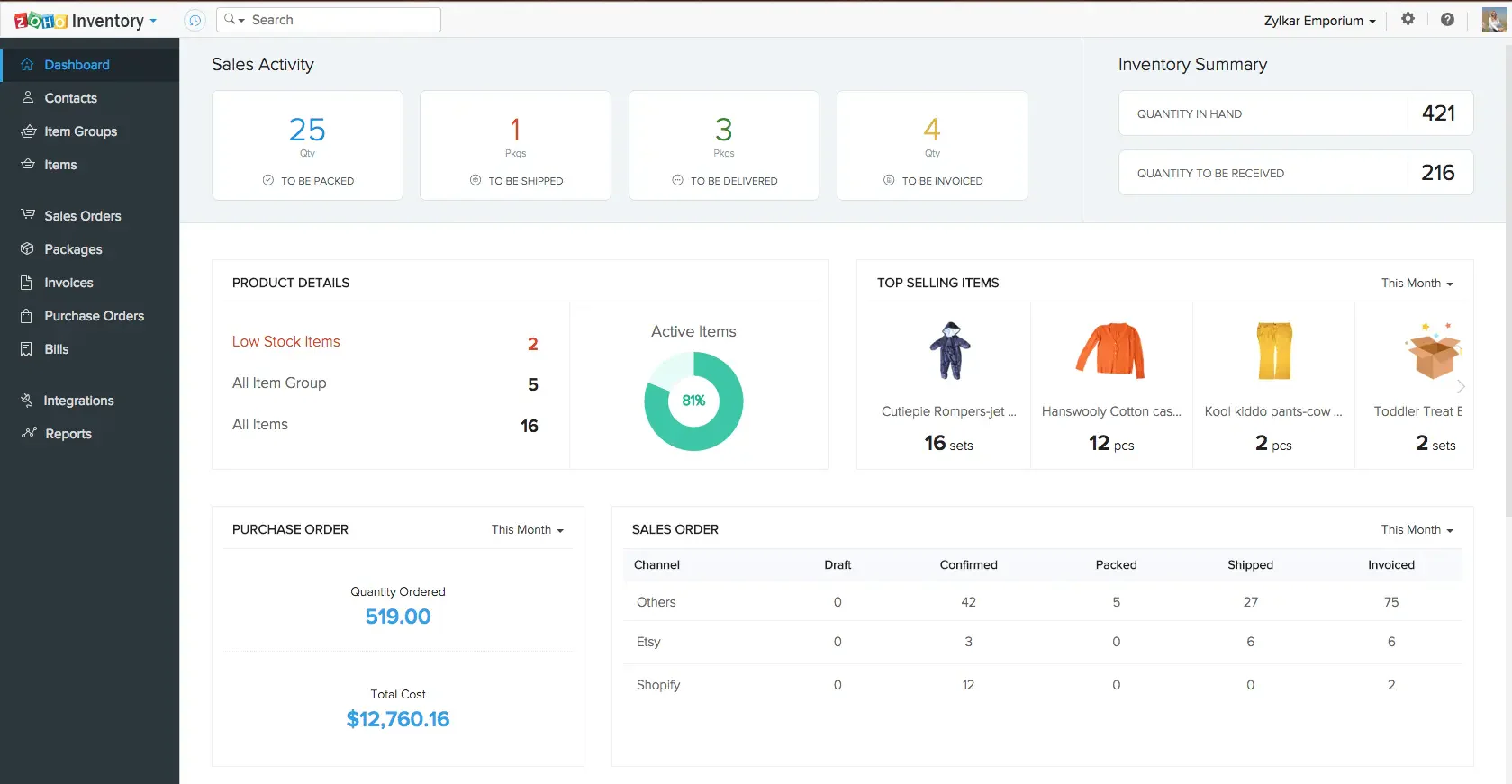 zoho wms software