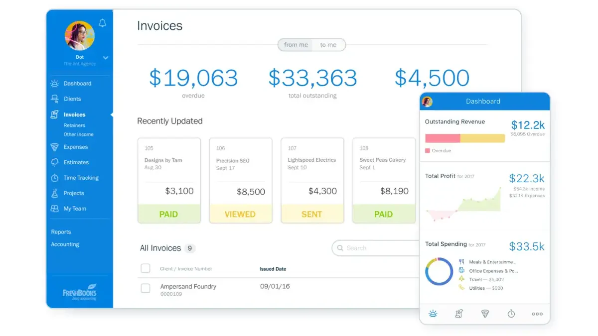 FreshBooks invoicing software australia