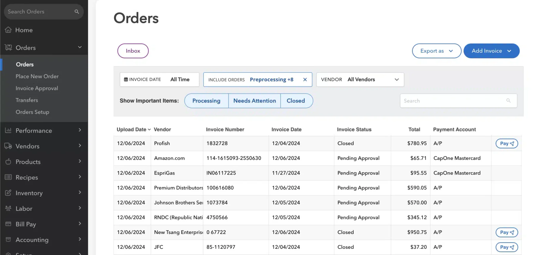MarginEdge Restaurant Accounting Software
