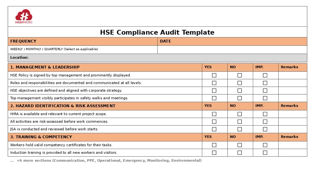 Compliance Audit Template