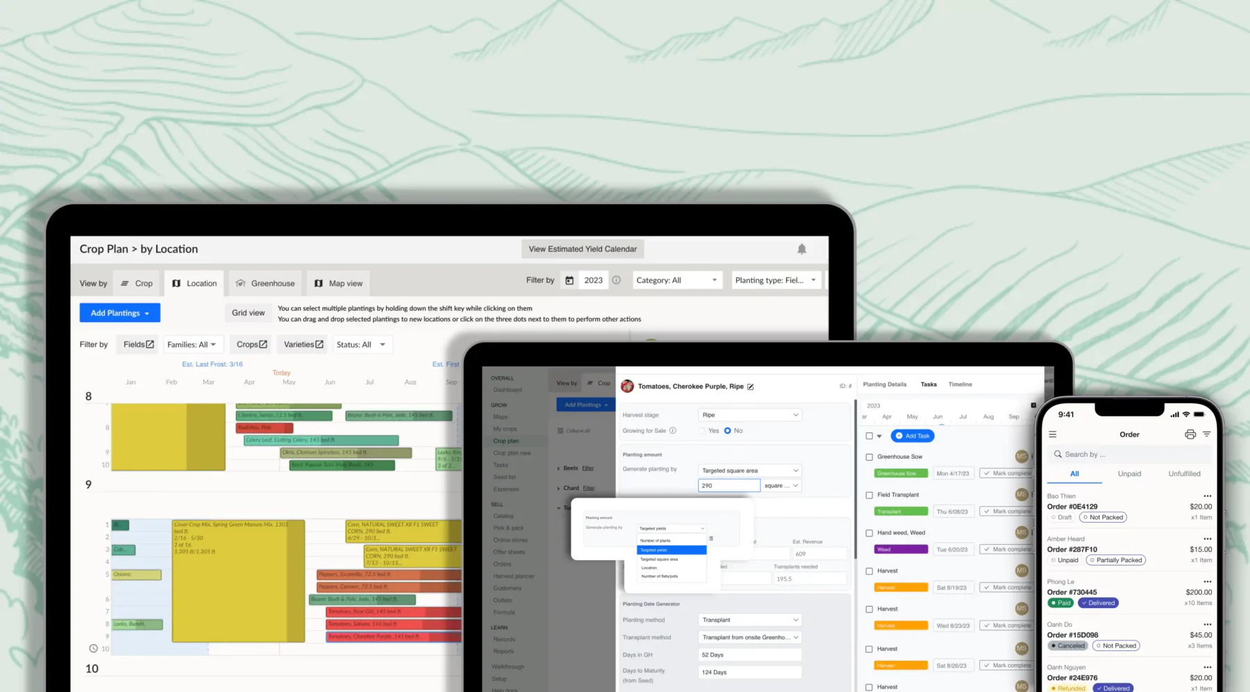 Tend oil palm plantation management software