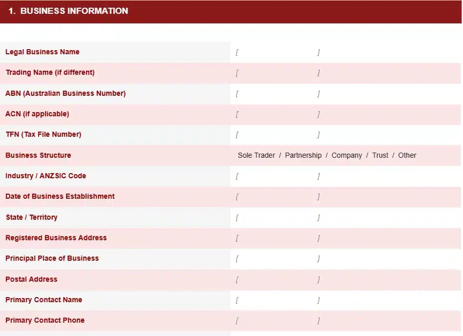 ATO REGISTRATION AND SETUP TEMPLATE