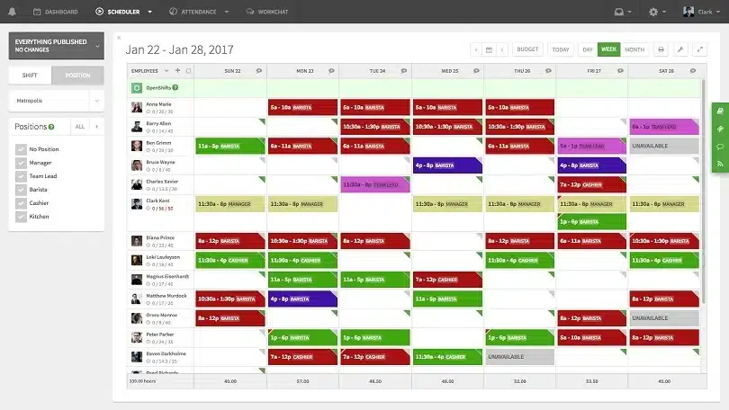 e absensi mobile When-I-Work