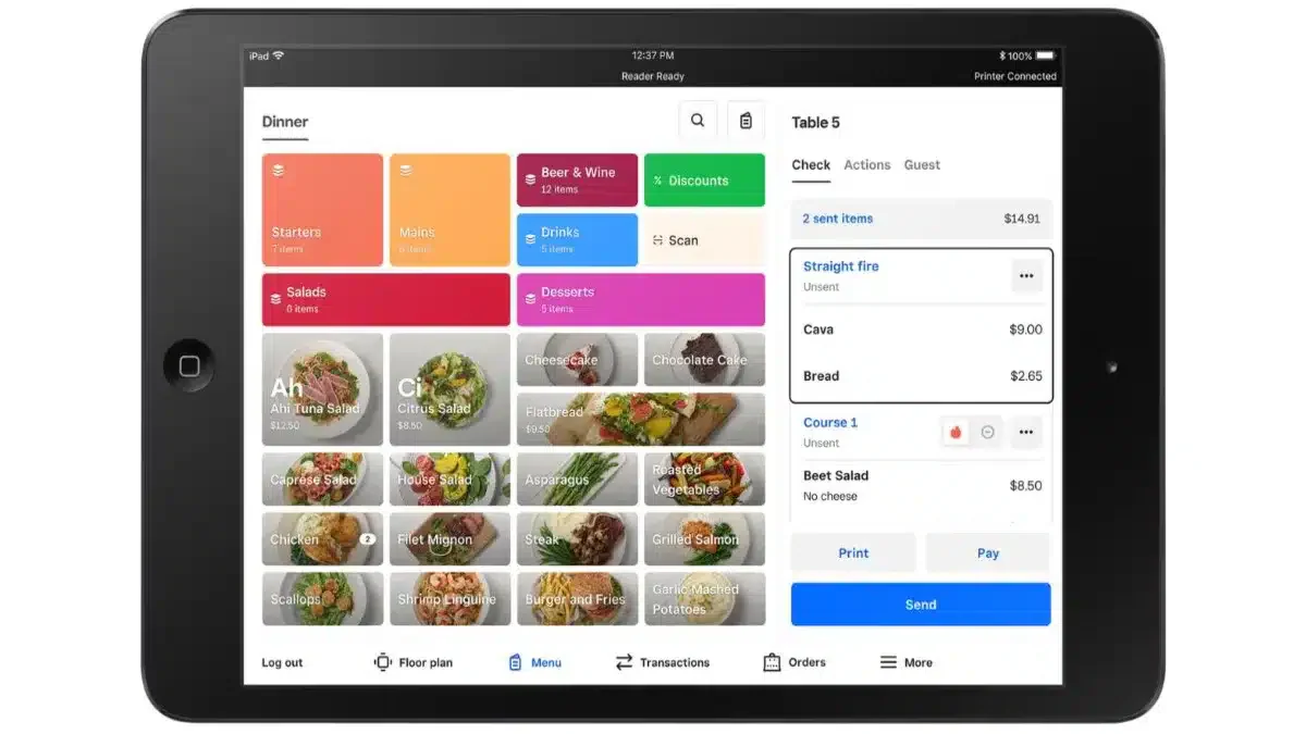 restaurant billing software square pos